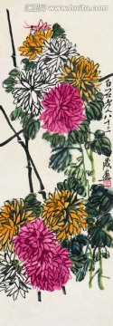 齐白石 菊花国画