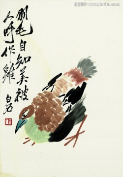 齊白石 國畫雞