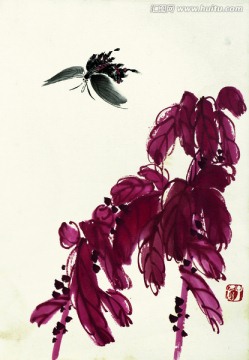 齊白石 紅葉國(guó)畫