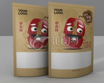 棗夾核桃包裝平面圖