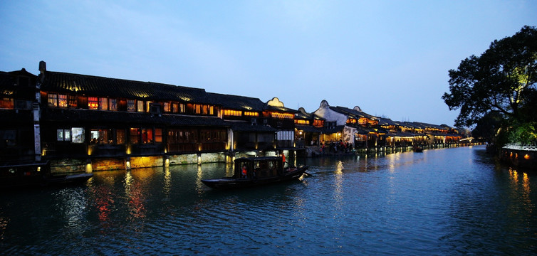 乌镇 西栅 夜景