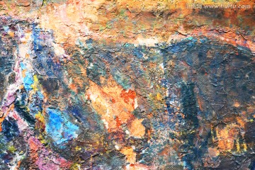 抽象油画 画廊手绘