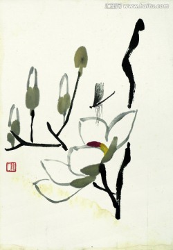 齊白石 玉蘭花