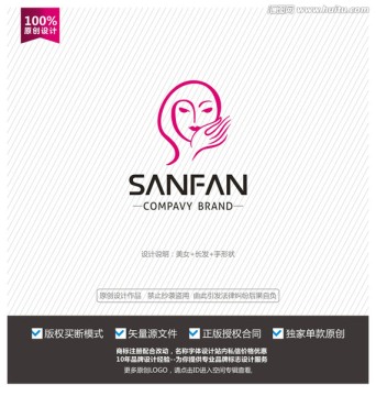 人臉標(biāo)志 美容美發(fā)標(biāo)志