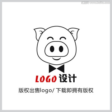 猪头logo 服饰logo