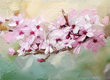 花 油畫（未分層）