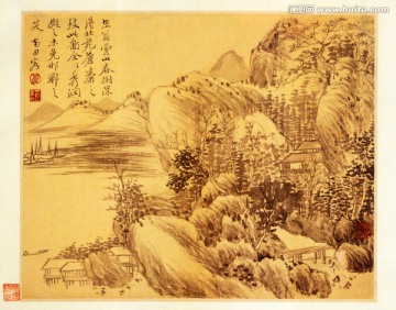惲壽平 山水花卉?chē)?guó)畫(huà)