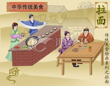 拉面 拉面海報 手繪插畫