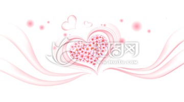 矢量心形 花