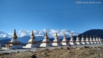 云南德钦梅里雪山卡瓦格博雪山冰