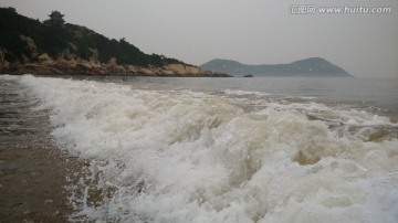 浙江宁波舟山普陀山浪花