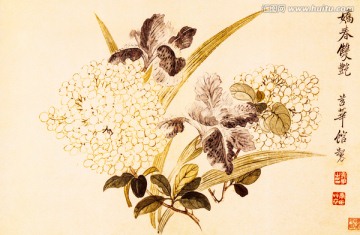 古畫花