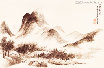 国画山水画