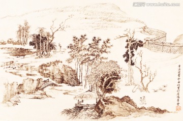 清 惲壽平 山水花卉