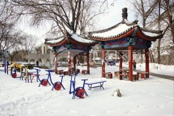 山海关雪景