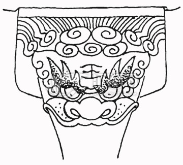 中國上古神獸 描線素材 狻猊