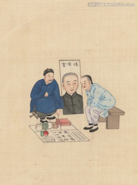 古代人物生活場景圖 賣藥