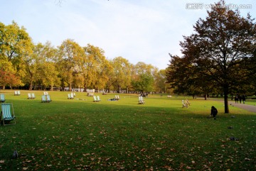 英国伦敦圣詹姆士公园休闲草坪