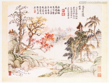 山水花鸟图册之山水