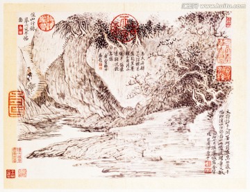 山水花鳥(niǎo)圖冊(cè)之溪山行旅