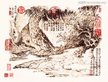 惲壽平山水花鳥圖