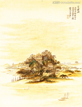 惲壽平 國畫豎屏