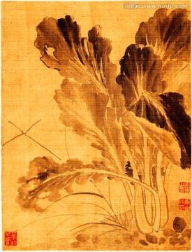 惲壽平 國畫豎屏
