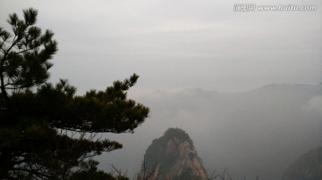 安徽黄山水墨雾景