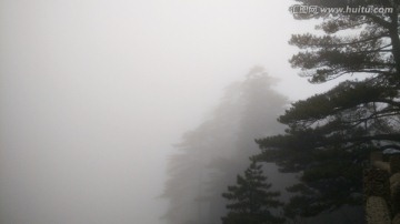 安徽黄山水墨雾景