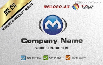 M字母科技行业LOGO设计