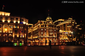 上海外滩万国建筑群夜景