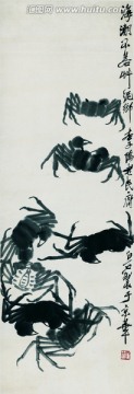 齊白石  群蝦圖