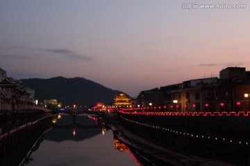 长汀县城夜景