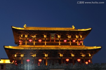 长汀县城夜景