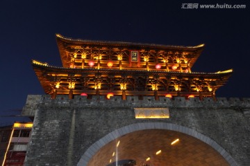 长汀县城夜景