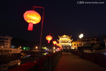 长汀县城夜景