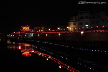 长汀县城夜景