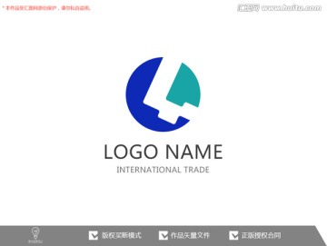 L字母标志logo