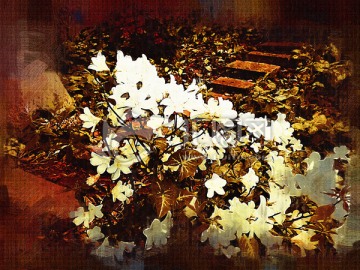 花卉油畫 杜鵑花裝飾畫