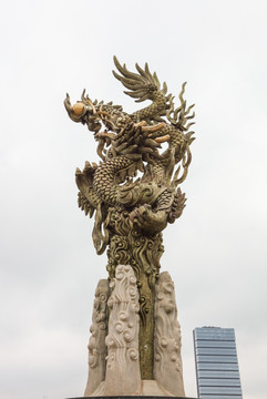 巨龙雕塑 城市雕塑 深圳龙岗