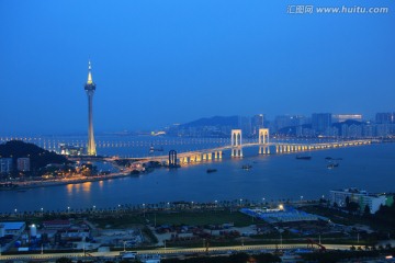 观光塔 澳门 夜景 濠江