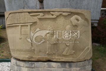 西安唐苑 石雕 水缸