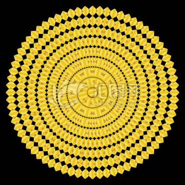 金色圓形圖案