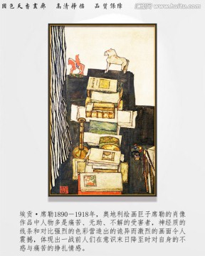高清抽象油畫(huà) 席勒作品