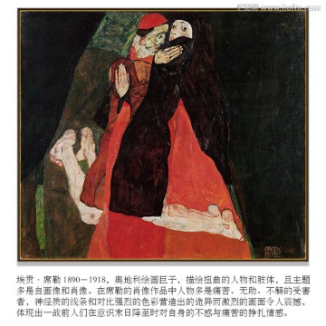 席勒高清抽象油画 画廊品质