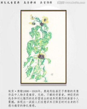 席勒高清抽象油画 画廊品质