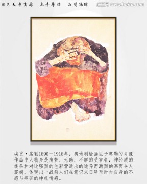 席勒高清抽象油画 画廊品质