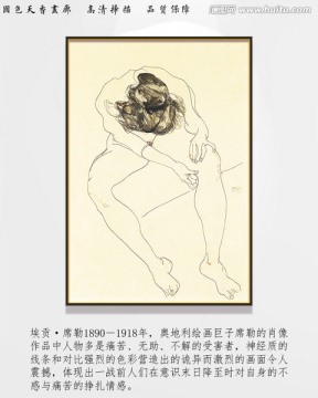 席勒高清抽象油画 画廊品质