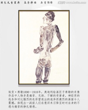 席勒高清抽象油画 画廊品质