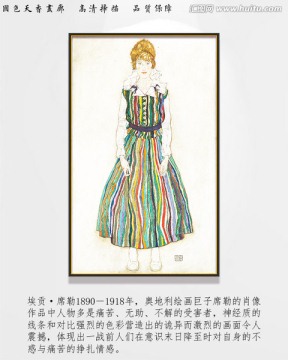 席勒高清抽象油画 画廊品质